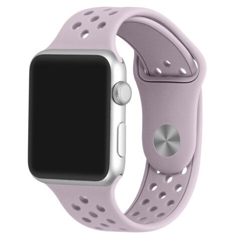 Curea iUni compatibila cu Apple Watch 1/2/3/4/5/6/7, 42mm, Silicon Sport, Soft Purple