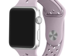 Curea iUni compatibila cu Apple Watch 1/2/3/4/5/6/7, 42mm, Silicon Sport, Soft Purple